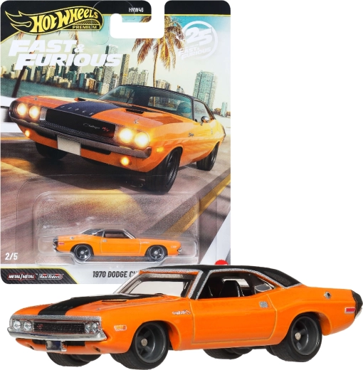 Hot Wheels Premium Fast & Furious 1970 Dodge Challenger R/T - 1 pieza