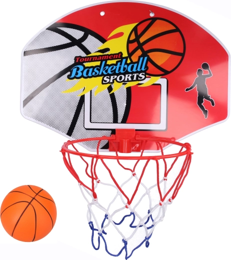 Canasta de baloncesto con balón