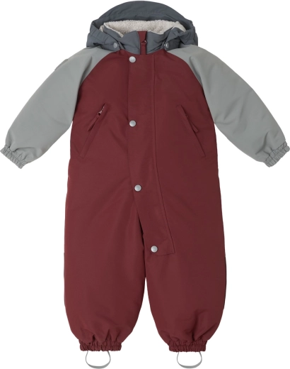 Mono de invierno Leokid Color Block Redwood, talla 80 (12–18 meses)
