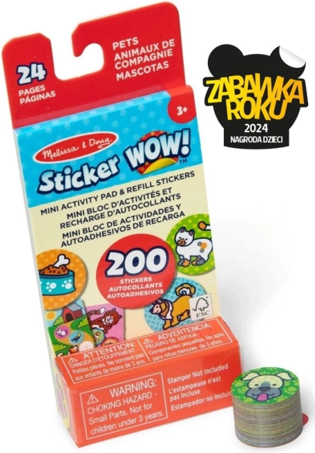 Sticker Wow recarga + mini libro – animales domésticos
