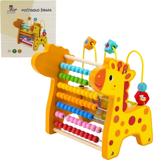 Ábaco de madera para niños jirafa BABU