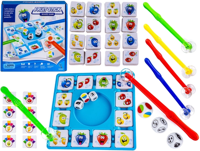 Juego de destreza Fruit stick: atrapa y recoge fruta