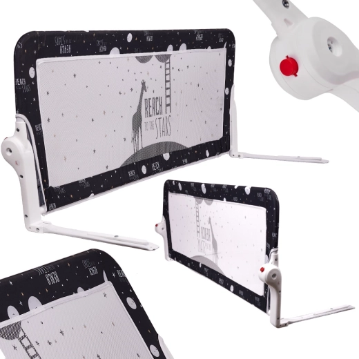 Barandilla de cama de seguridad plegable 150 cm – negra