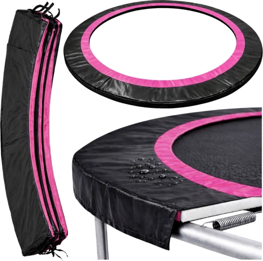Cubierta protectora de los muelles para trampolín Sport Max de 183 cm, negra y rosa
