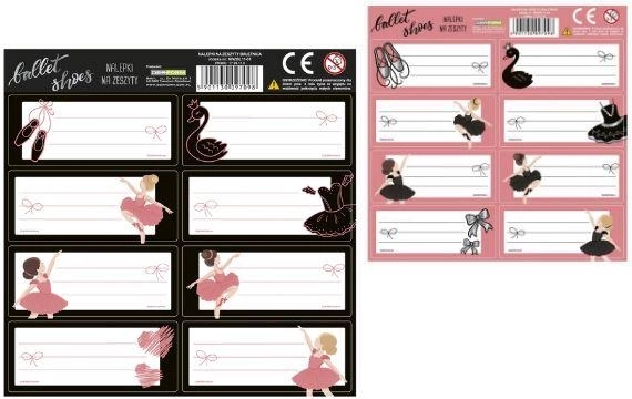 Derform hoja de pegatinas para cuadernos bailarina (8 uds)