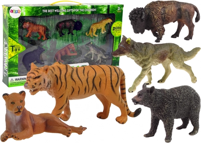 Set de figuras de animales africanos y del bosque