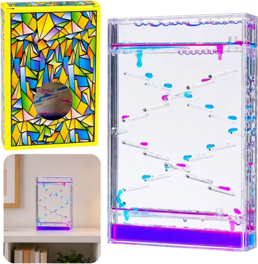 Reloj de gotas líquido con gotas de colores – temporizador decorativo y relajante