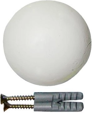 Tope amortiguador para puerta de 60 mm – blanco, 2 uds