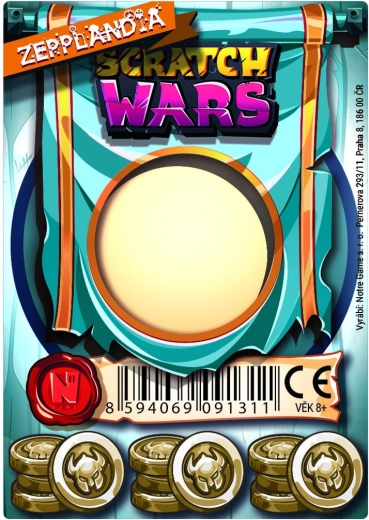 Scratch Wars carta rascable de arma del set Zepplandia