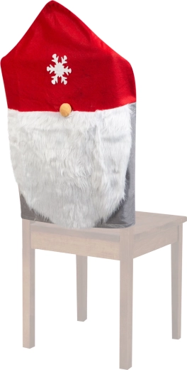 Decoración navideña para silla con duende escandinavo 50 × 60 cm rojo/gris