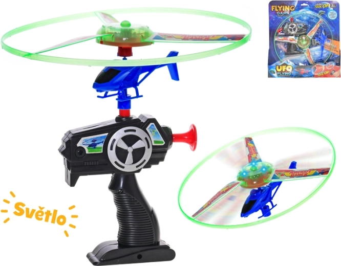 Disco lanzador de 25 cm con mecanismo a pilas
