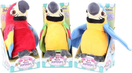 Loro de peluche parlante a pilas