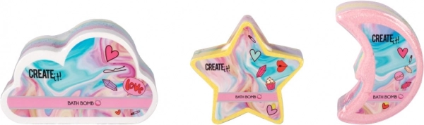 Bombas efervescentes de baño con forma de luna, nube y estrella CREATE IT!