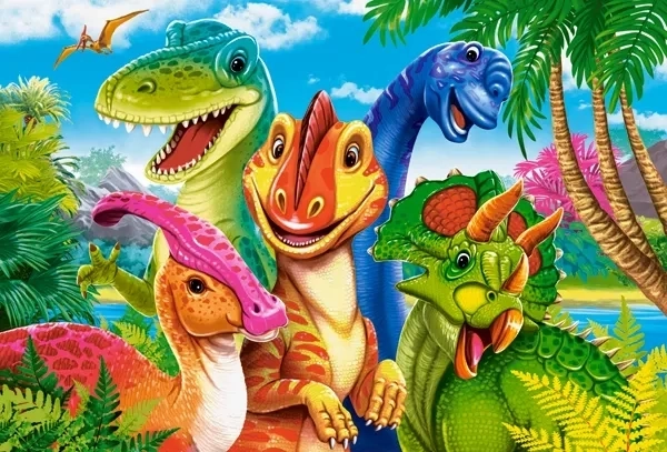 Puzzle Castorland Selfie de dinosaurios MAXI 40 piezas
