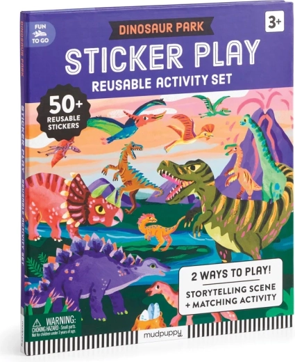 Mudpuppy set de pegatinas reutilizables Dinopark