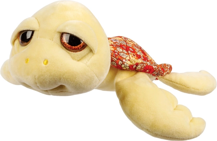 Suave tortuga de peluche con caparazón retro floral