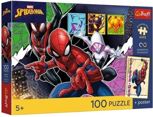 Puzle infantil Premium Plus Kids araña heroica 100 piezas