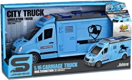 Transportador para caballos 1:16 con luces y sonidos