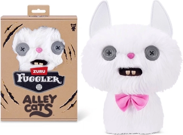 Gato de peluche ZURU Fuggler Alley Cats Cheezee White 23 cm