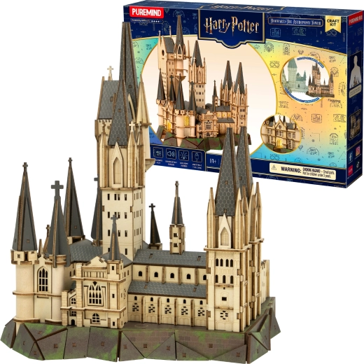Puremind Harry Potter rompecabezas 3D de madera – Torre de Astronomía de Hogwarts (DIY)