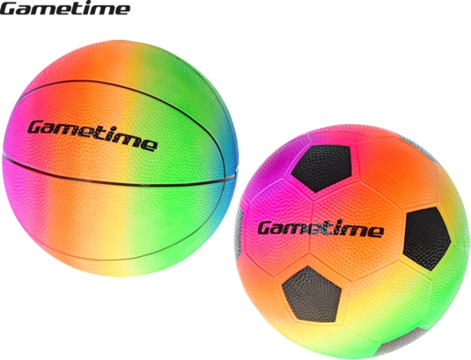 Balón arcoíris GAMETIME 23 cm – de baloncesto o de fútbol