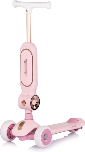 Chipolino bloomi patinete infantil 2 en 1 con asiento rosa