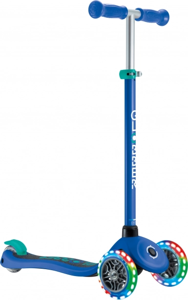 Globber Primo Lights V2 patinete infantil de tres ruedas con ruedas luminosas navy blue