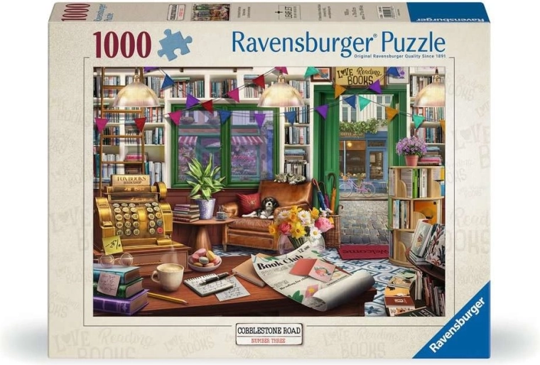 Puzzle Ravensburger Cobblestone Road 3: Librería mágica 1000 piezas