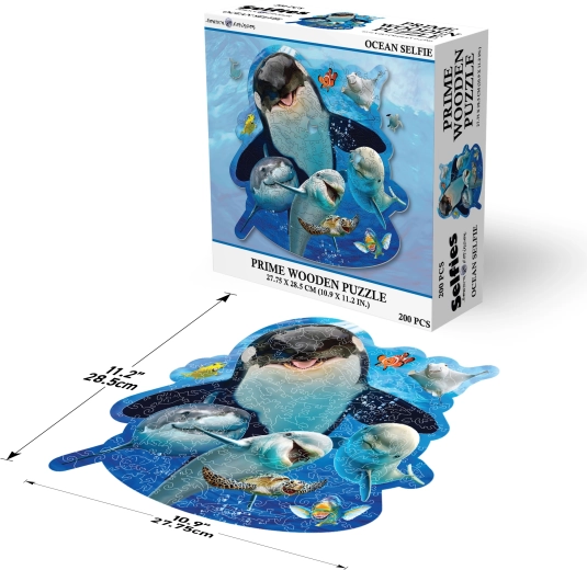 Puzzle de madera Prime 3D Selfie del océano 200 piezas