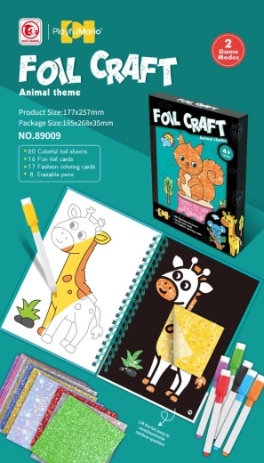Set creativo 2 en 1 de mosaico y dibujos para colorear con animales