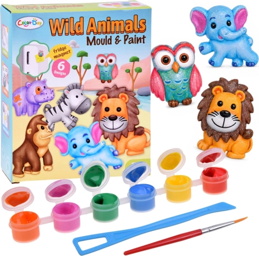 Set creativo para hacer imanes de animales salvajes