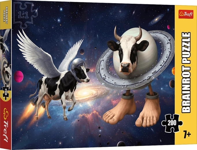 Puzzle Trefl BrainRots: Crazy Cow de 200 piezas