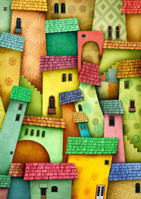 Puzle Casitas alegres 1000 piezas ENJOY