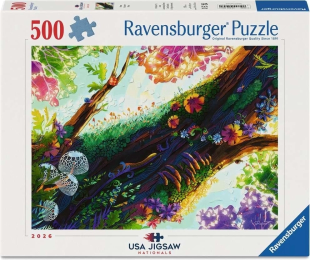Puzzle Ravensburger USA Jigsaw Nationals: Bosque musgoso de 500 piezas