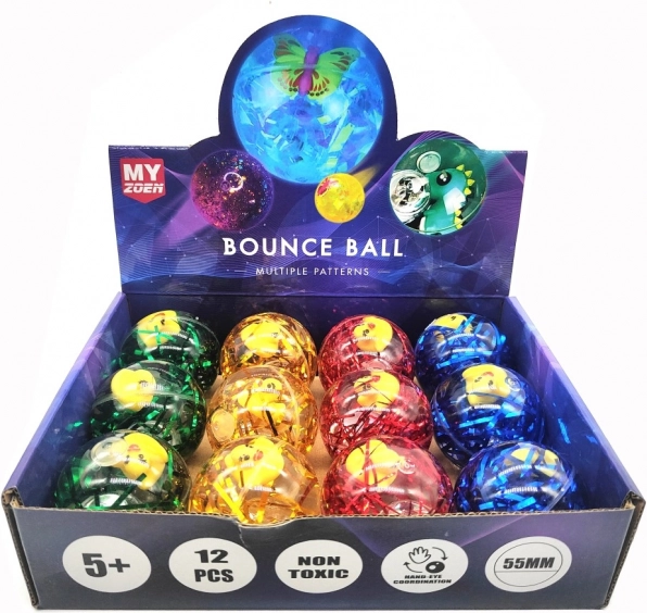 Pelota antiestrés luminosa con patito