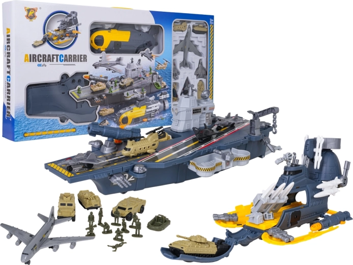 Set militar plegable de portaaviones en maletín con accesorios