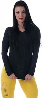 Camiseta de mujer NEBBIA Shirt 220 Black – negra, talla L