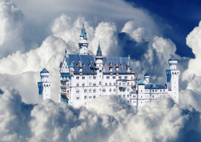 Puzzle Bluebird del castillo de Neuschwanstein en las nubes, 500 piezas