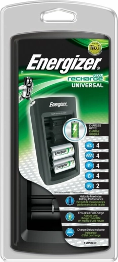 Cargador universal Energizer AA, AAA, C, D y 9V