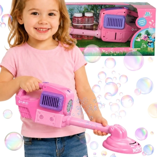 Cortacésped manual de burbujas Woopie rosa