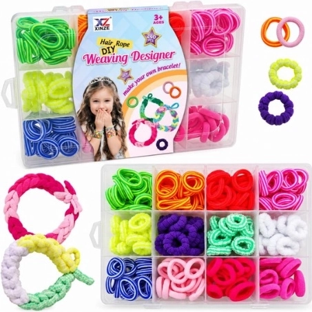 Set de gomas para trenzar, 240 unidades