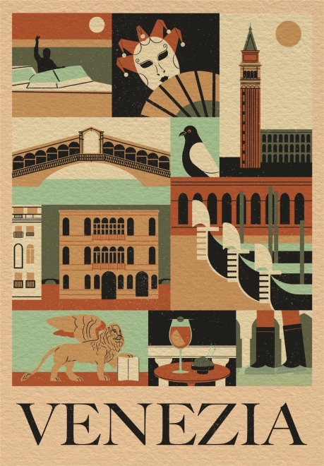 Puzzle de 1000 piezas Style in the City Venecia — caja compacta CLEMENTONI