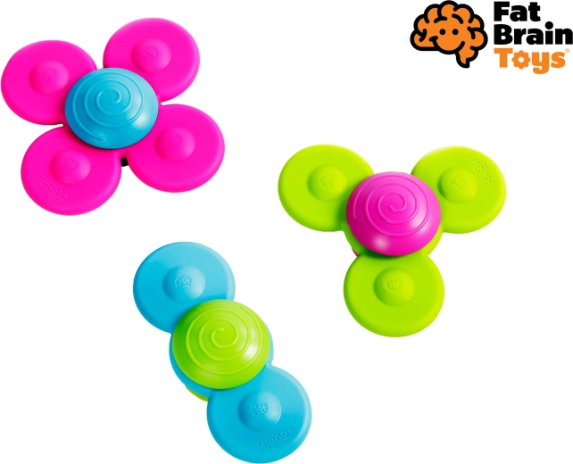 Fidget spinners WHIRLY SQUIGZ – set de 3 uds con ventosas