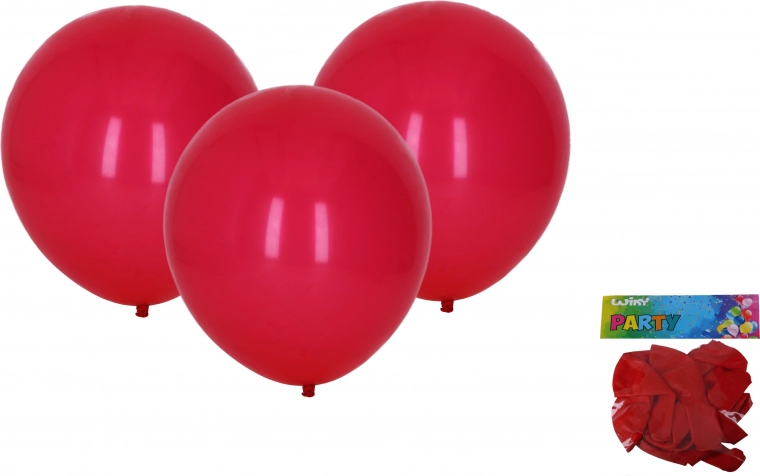 Globos inflables rojos 30 cm, set de 10 unidades