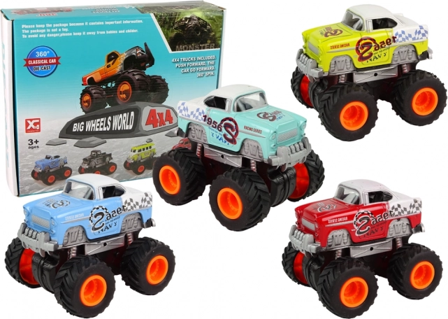 Cochecito monster truck 4x4 con ruedas grandes – set de colores