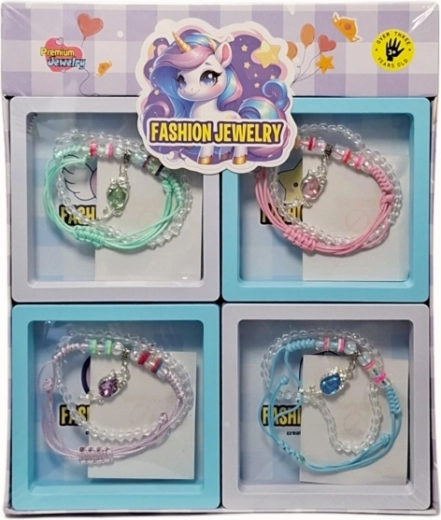 Set de pulseras decorativas con cuentas y colgantes - 1 pieza