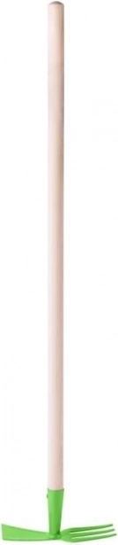 Azadón infantil de doble cara con mango de madera 75 cm