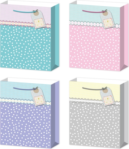 Bolsa de regalo L pastel con burbujas