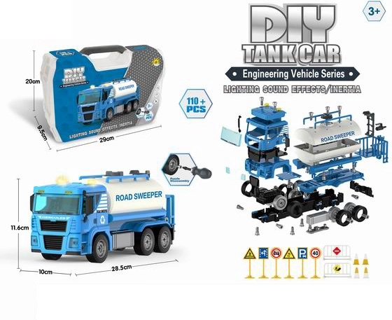 Cisterna ensamblable – set de construcción de 110 piezas con luz y sonido