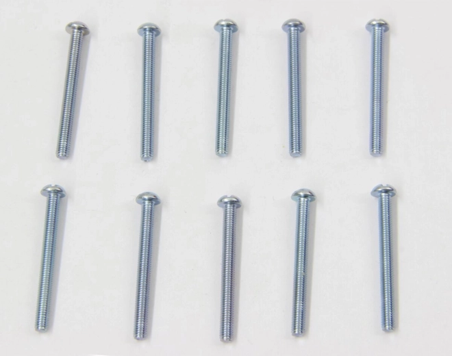 Tornillos de cabeza cilíndrica M3 × 30 mm, acero galvanizado - 10 unidades